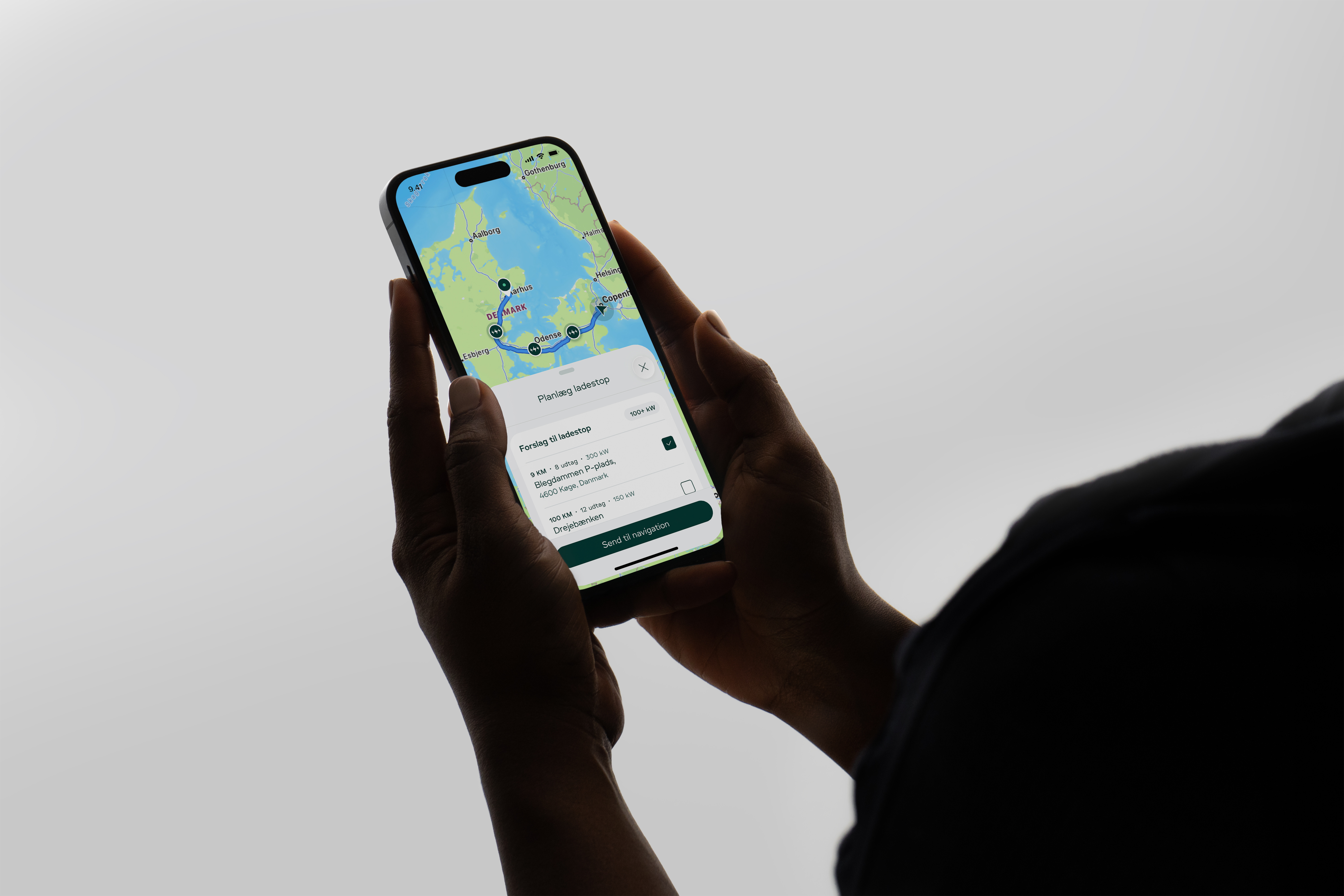 Additional route planning screens from the Clever app