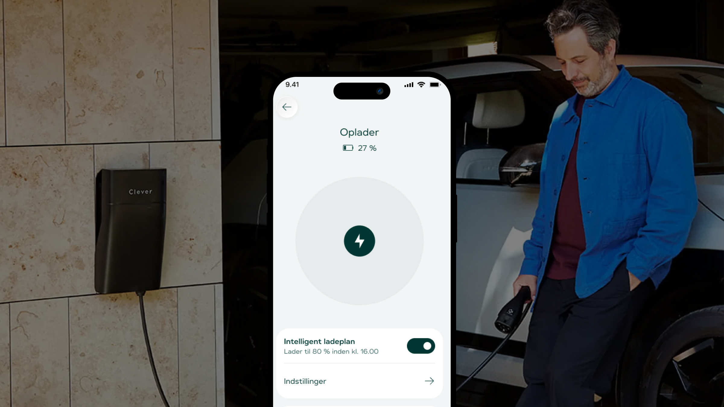 Clever app showing intelligent charging plan on a phone screen